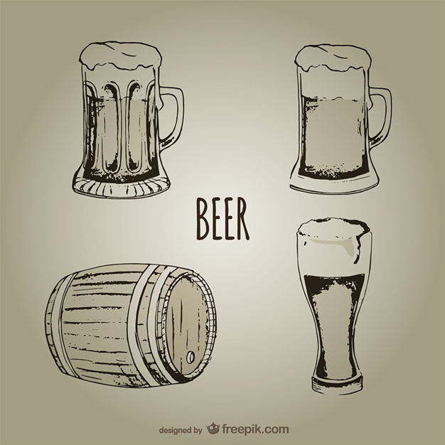 626x626 Beer Mugs And Glasses Vector Free Download