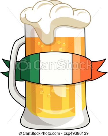374x470 Irish Beer Mug Isolated On White Vectors