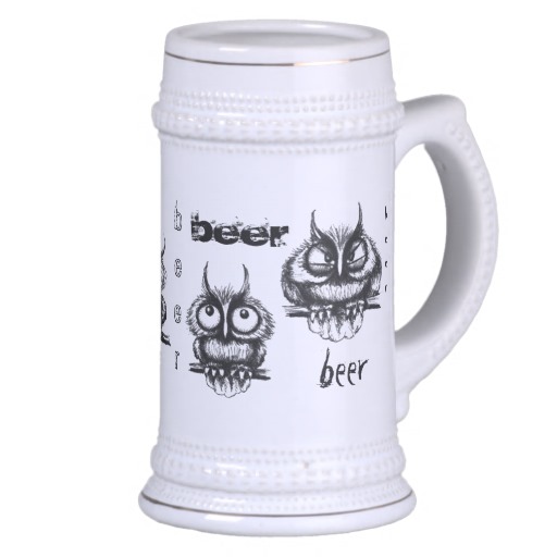 512x512 Coupon Code Funny Owls Pen Ink Drawing Beer Mug Design Funny Owls