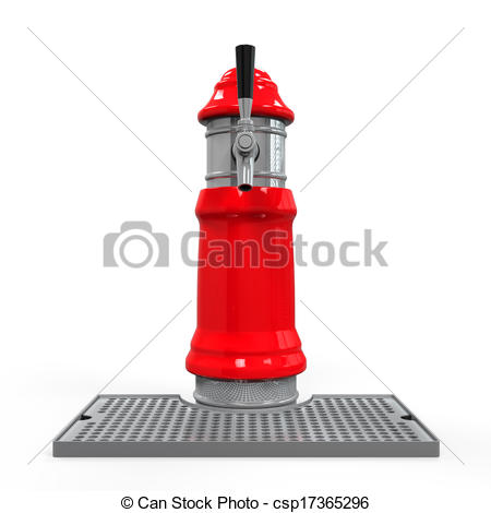 450x470 Beer Tap Isolated On White Background. 3d Render Stock