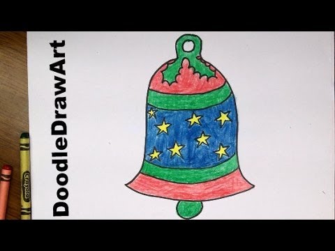 480x360 Drawing How To Draw A Cartoon Bell For Christmas