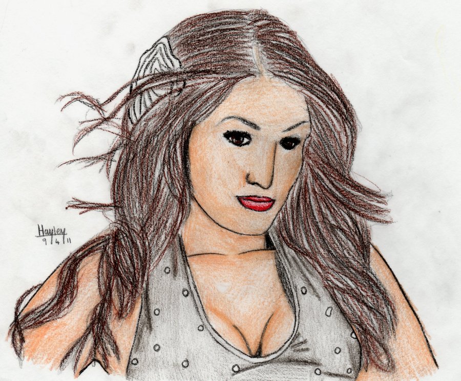 900x745 Wwe Nikki Bella Drawing By Circle Of Life