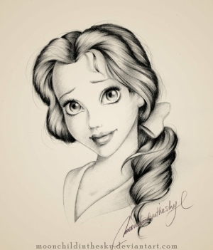 300x351 Love Her Eyes, Pencil Drawing Belle By Nansmith Tattoos Lt3