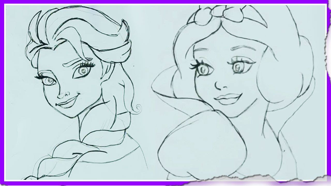 1280x720 Disney Princess Drawing Tutorial How To Draw Cute Baby Chibi Belle