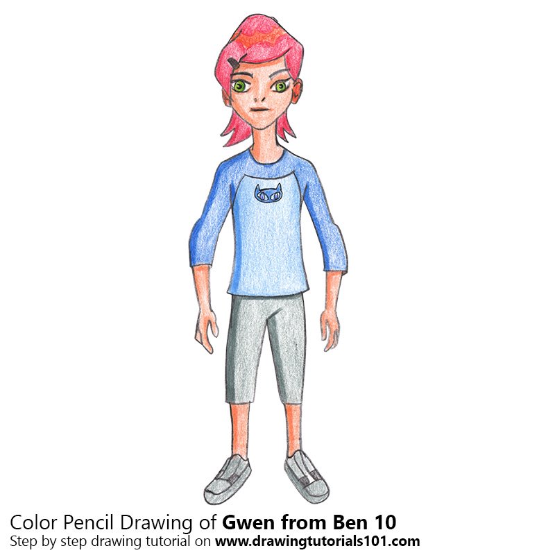 800x800 Gwen From Ben 10 Colored Pencils