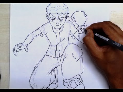 480x360 How To Draw Ben Tennyson From Ben 10 (Step By Step)