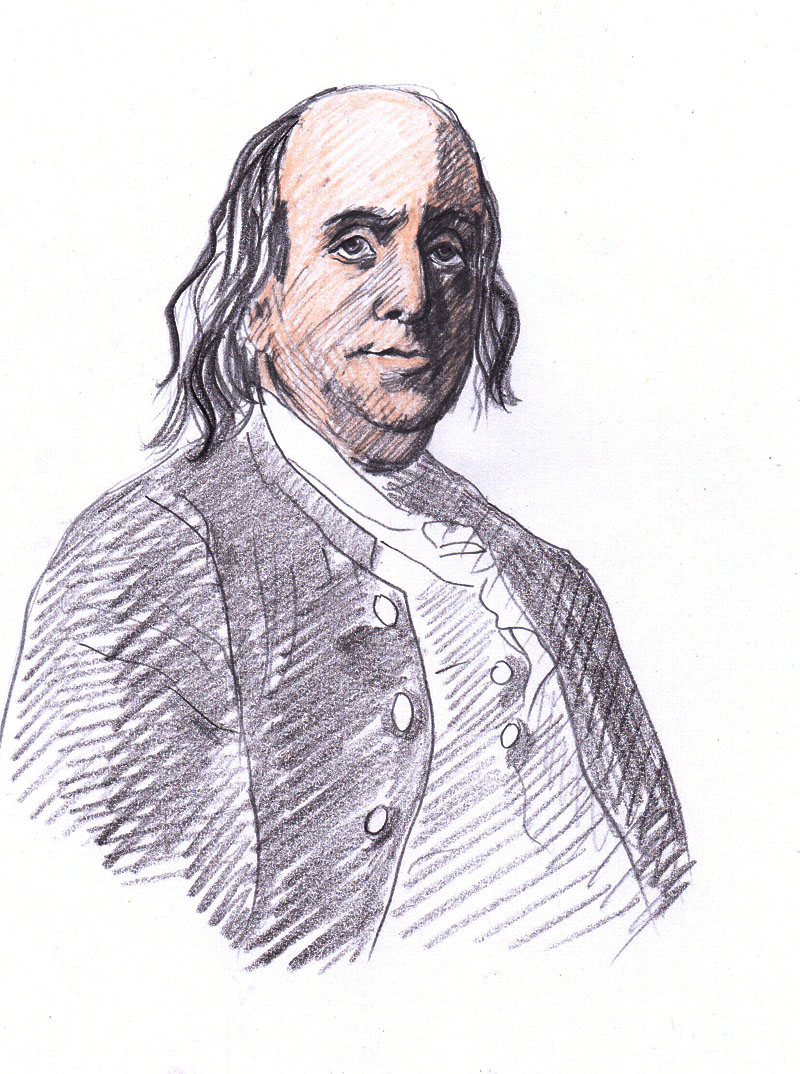 800x1074 How To Draw Benjamin Franklin 7 Steps (With Pictures)