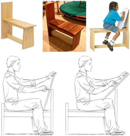 450x471 The Drawing Bench (Horse) Lines And Colors