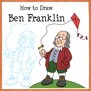 375x375 How To Draw Benjamin Franklin Tim's Printables