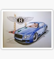 210x230 Bentley Drawing Stickers Redbubble