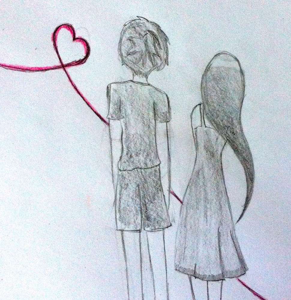 970x999 Boy And Girl Best Drawing Image