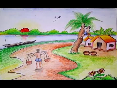 480x360 How To Draw A Scenery Of Winter Season A Best Drawing Lessons