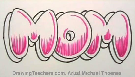 550x314 Mom In Bubble Letters