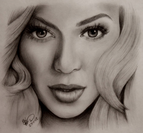 500x466 Drawing Beyonce