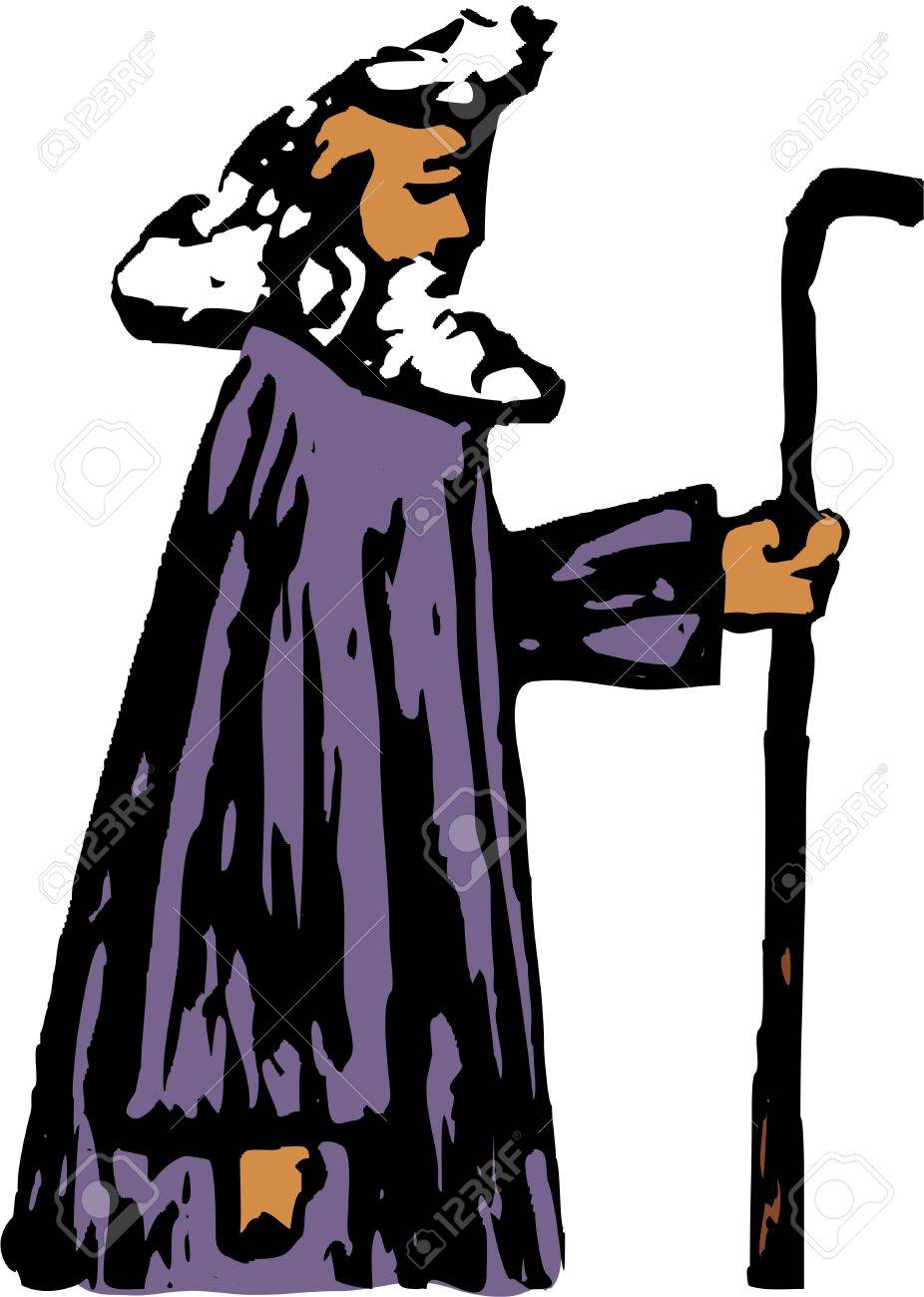 926x1300 Rough Style Drawing Of A Prophet From The Bible, Maybe Moses Stock