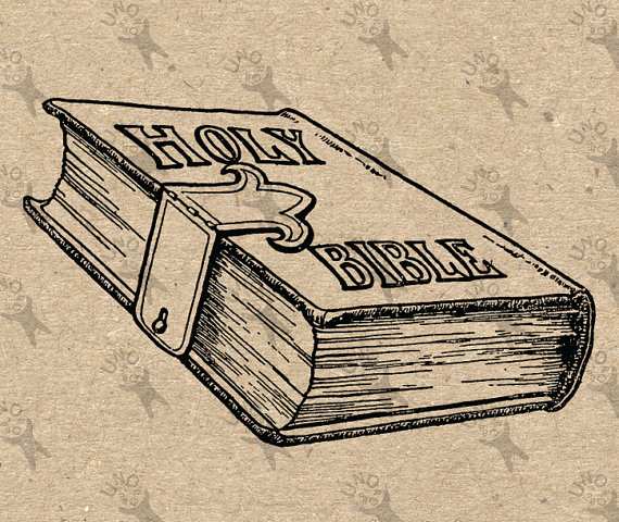 570x480 Vintage Image The Holy Bible Book Retro Drawing Picture