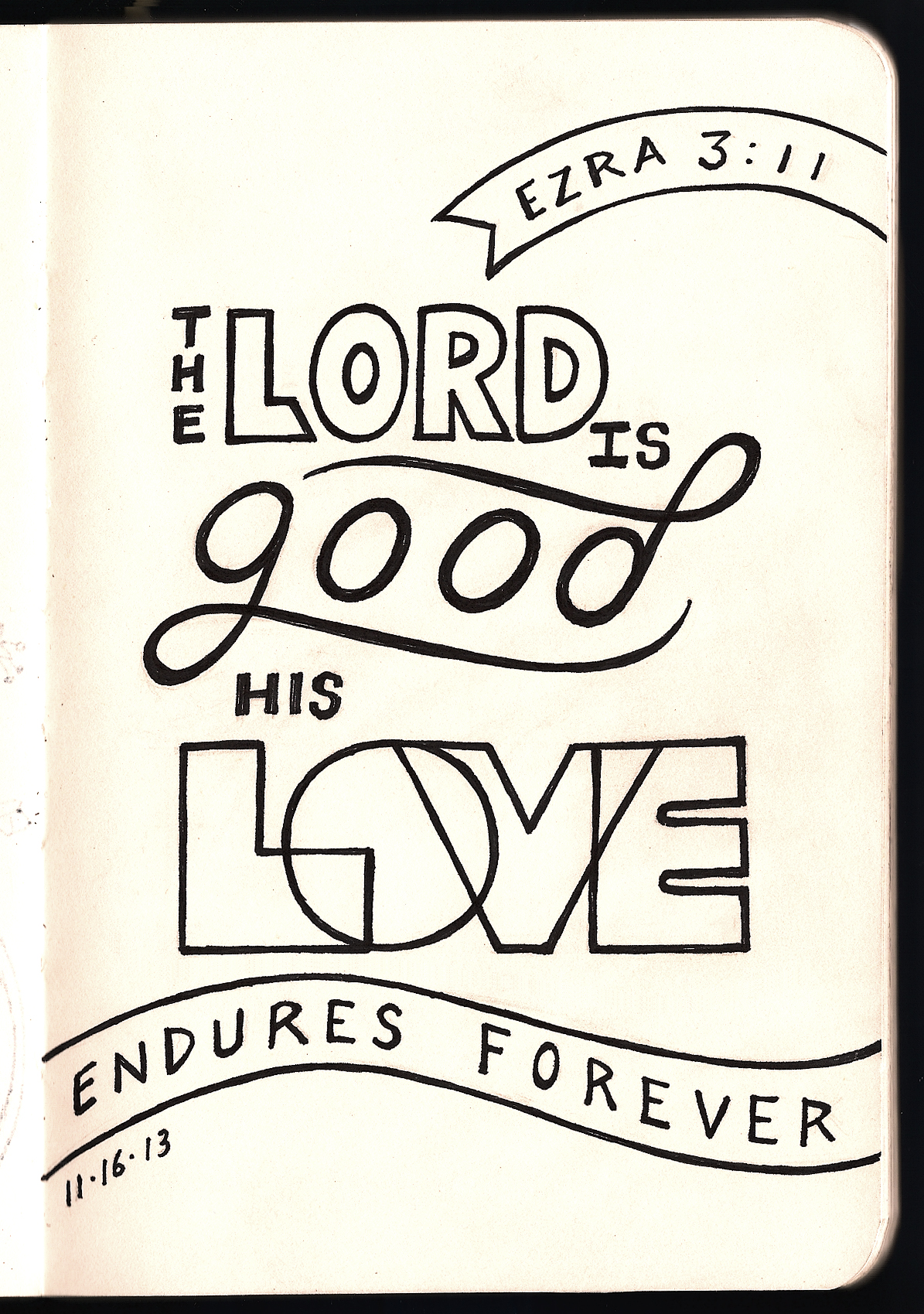 1195x1699 The Lord Is Good Ezra 311 Devotions Sketchbook Aaron Zenz