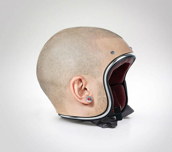 565x498 Designer Creates Bike Helmets That Look Like Their Owners' Heads