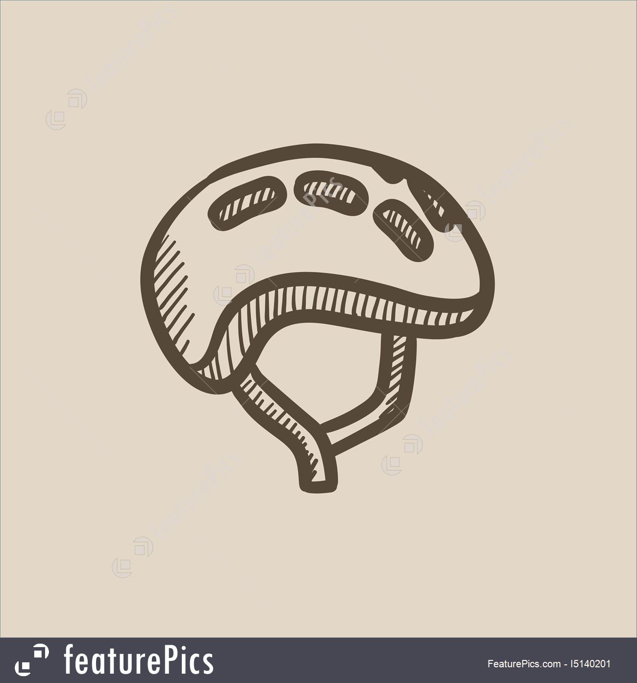 1300x1392 Illustration Of Bicycle Helmet Sketch Icon.