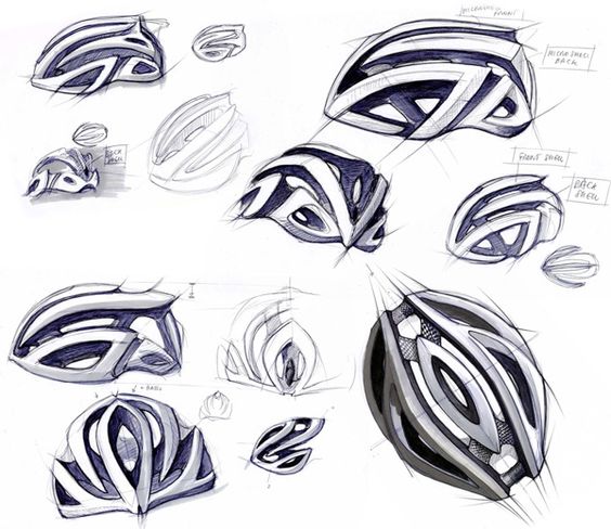 564x488 Bike Helmet Sketch
