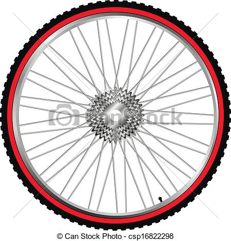 450x470 Bicycle Wheel, Vector. Bike Wheel Isolated On White Eps Vectors