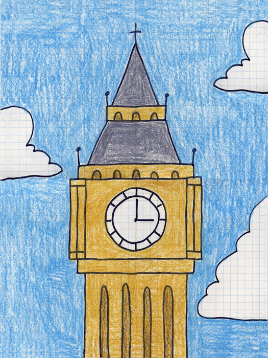 525x700 Draw Big Ben