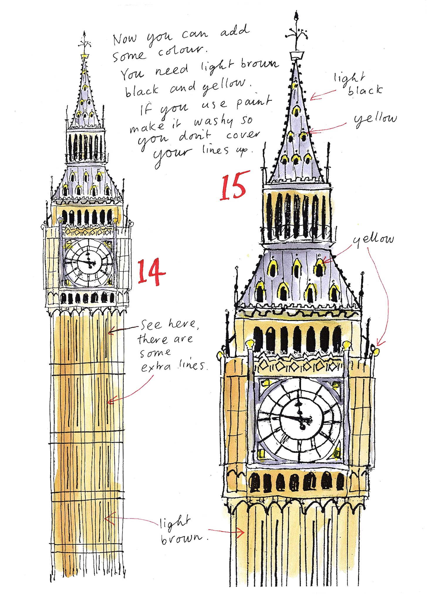 1455x2040 How To Big Ben Big Ben, Big And Sketches