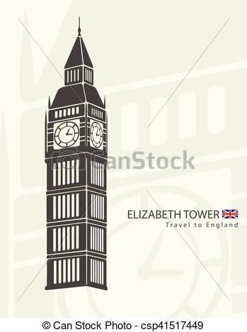349x470 Elizabeth Tower Clock Big Ben In London Eps Vector