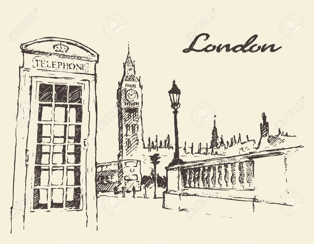1300x1012 Streets In London England Bus Big Ben Red Telephone Box