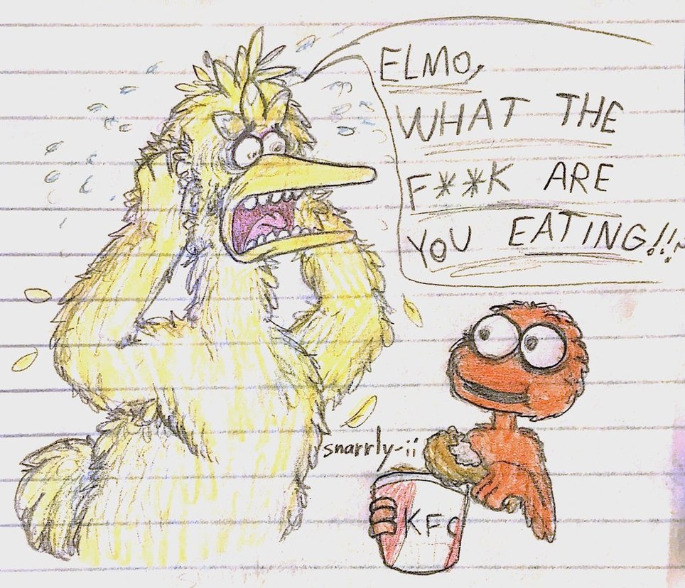 964x828 Uhh Don'T Swear In The Kids Show, Big Bird By Snarrly Ii