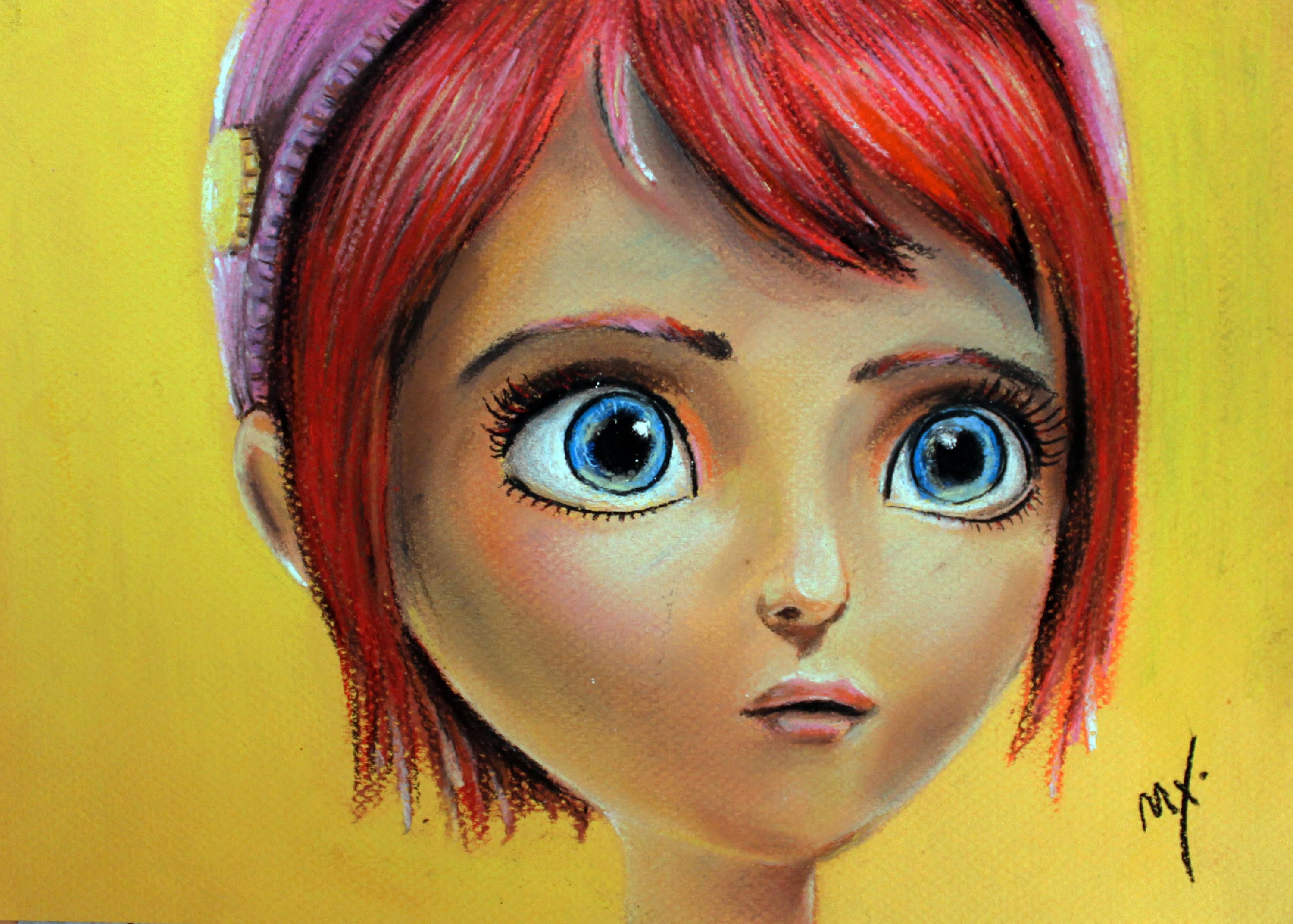 3000x2145 Drawing Tutorial How To Draw A Girl With Big Blue Eyes