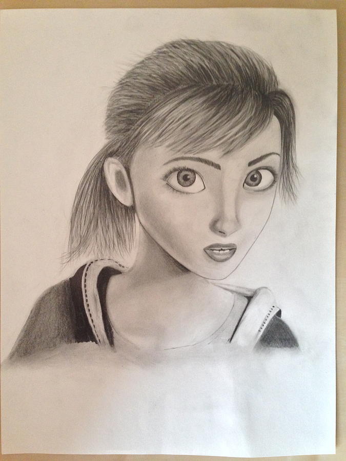 675x900 Eyed Girl Drawing By Dima Grysen