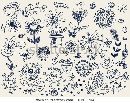 450x358 Stock Vector Hand Drawn Flowers Doodle Vector Visit My Portfolio