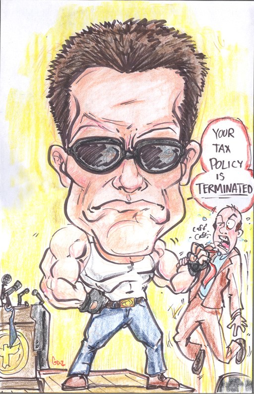 512x792 Governator Big Head. Gazbot Illustration