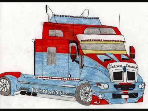 480x360 Cool Big Truck Drawing