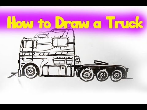 480x360 Learn How To Draw A Truck (Cabover)