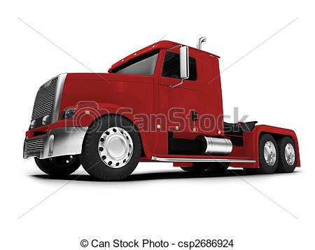 450x357 Bigtruck Isolated Red Front View. Isolated Big Car On White