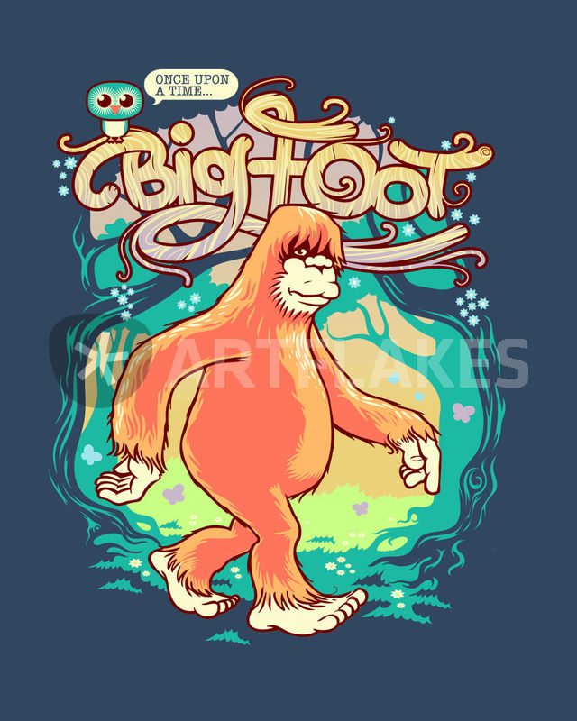 640x800 Bigfoot Drawing Art Prints And Posters By John Duvengar