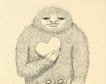 340x270 Bigfoot Drawings Etsy