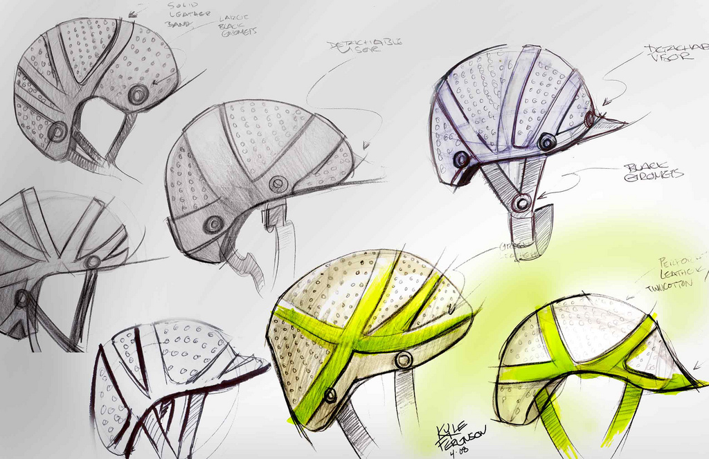 1024x663 Bicycle Helmet Concept Sketches Kyle