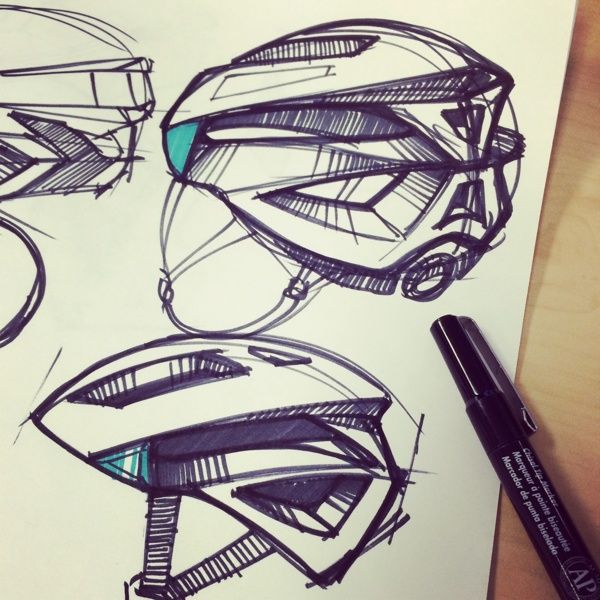 600x600 Bike Helmet Industrial Design Product Sketches By Chris Grill
