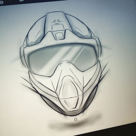 570x572 Dirt Bike Helmet Concept Sketch By Nick Chubb Around The World