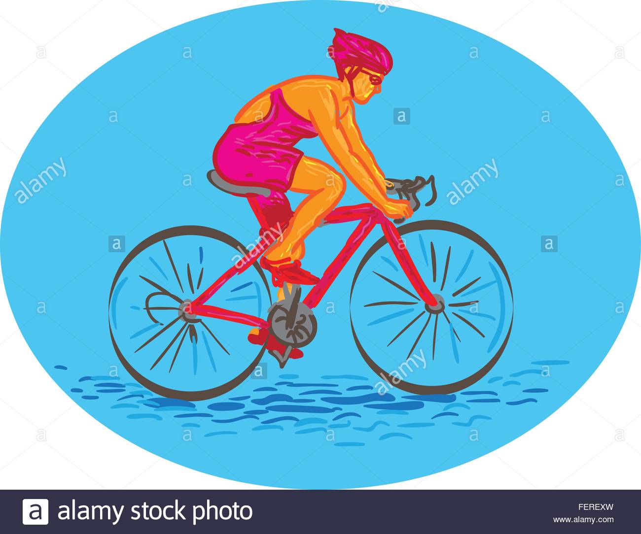 1300x1084 Drawing Sketch Style Illustration Of A Female Cyclist Riding Bike