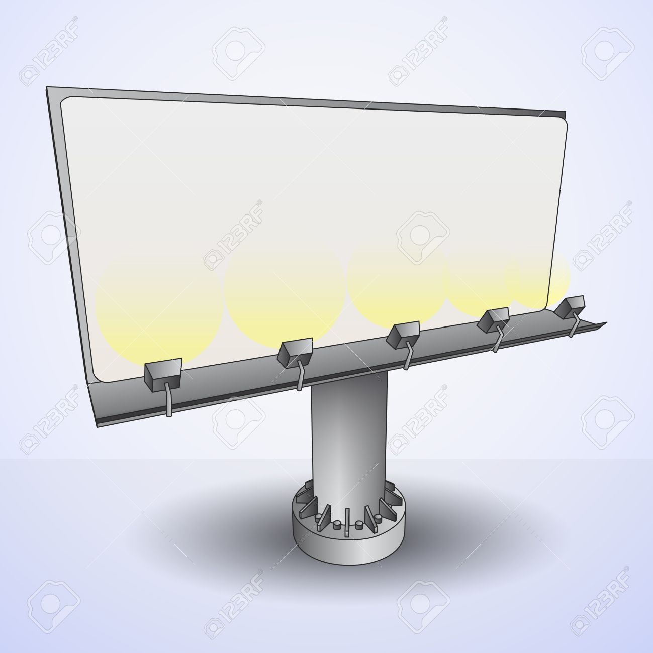 1299x1300 Top Perspective Billboard Drawing Illustration Royalty Free