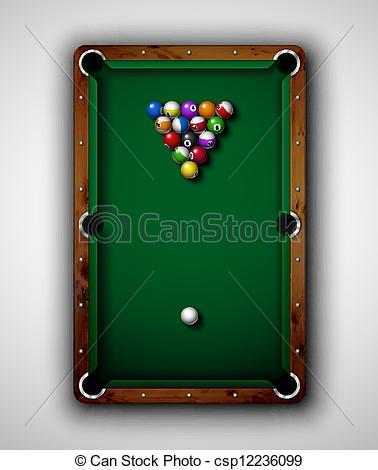 378x470 Isolated Billiard Table, Top View. Eps 10 Eps Vectors