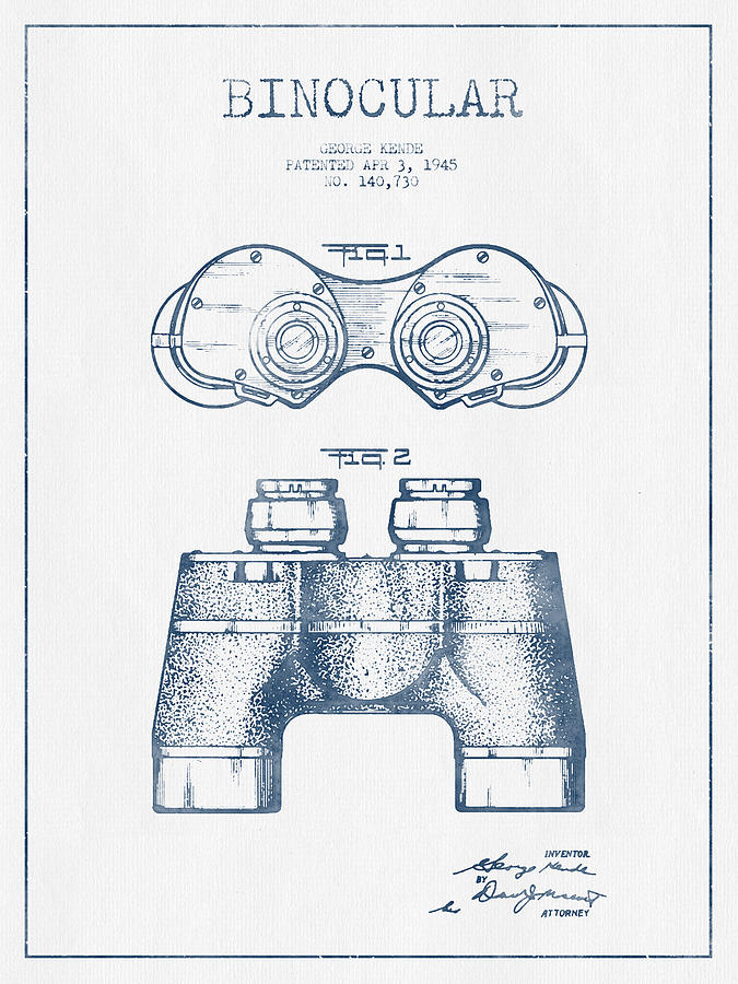 675x900 Binocular Patent Drawing From 1945