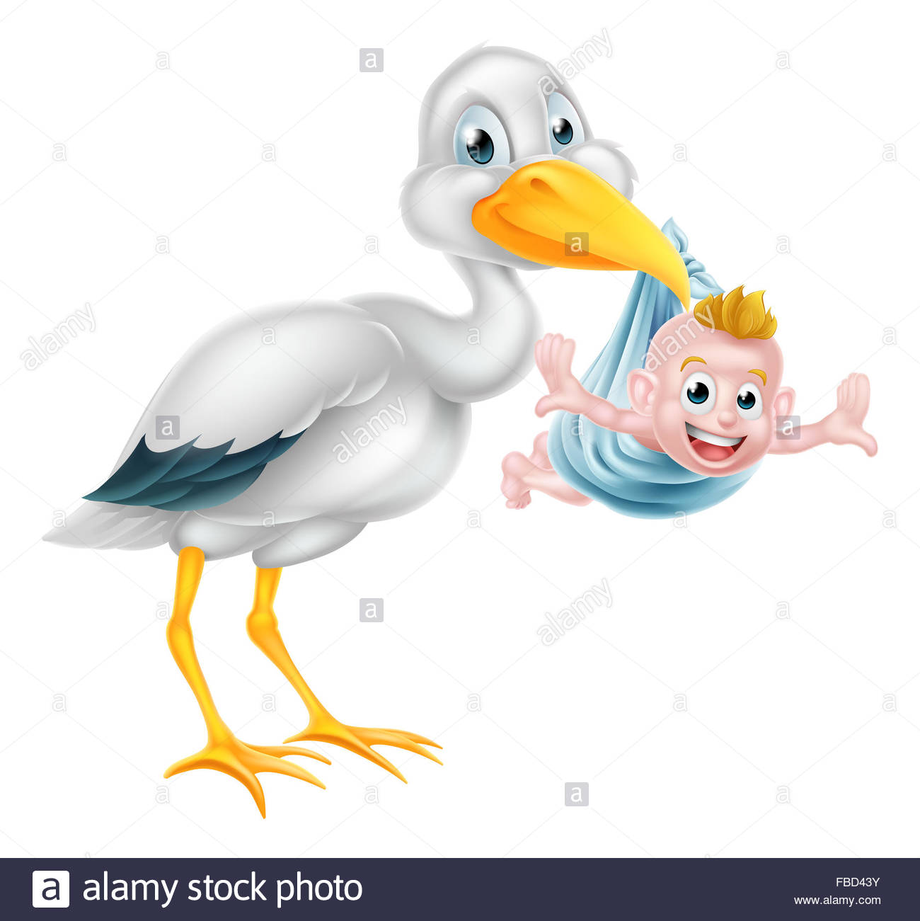 1300x1301 Cartoon Drawing Of Stork Delivering Newborn Baby To Parents Stock