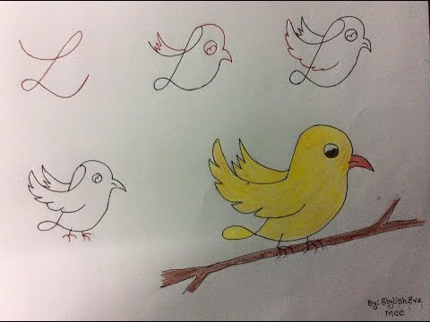 480x360 Kids Friendly Animal Bird Drawing Having Base As Number Amp Alphabet