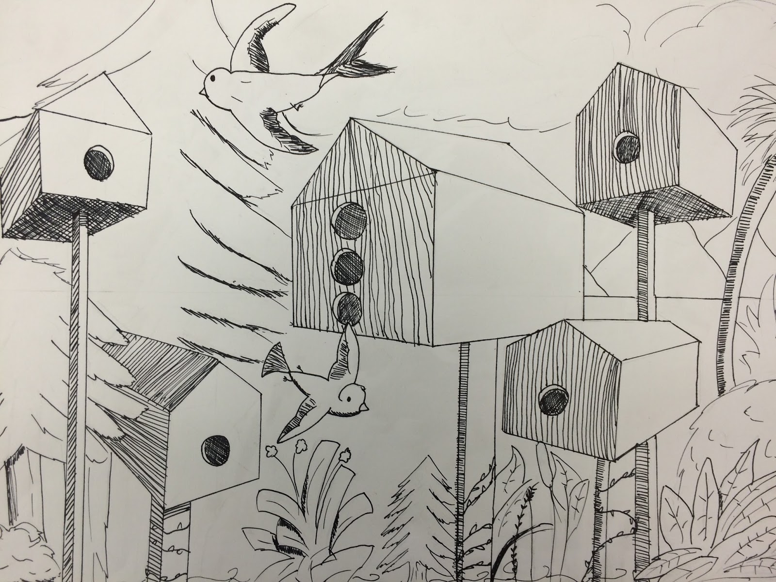1600x1200 Nice Bird House Drawing Awesome House Bird House Drawing Ideas