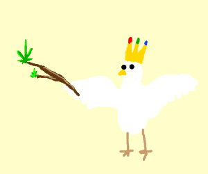 300x250 King White Bird Has Weed On A Stick (Drawing By La Chupacapistarrones)